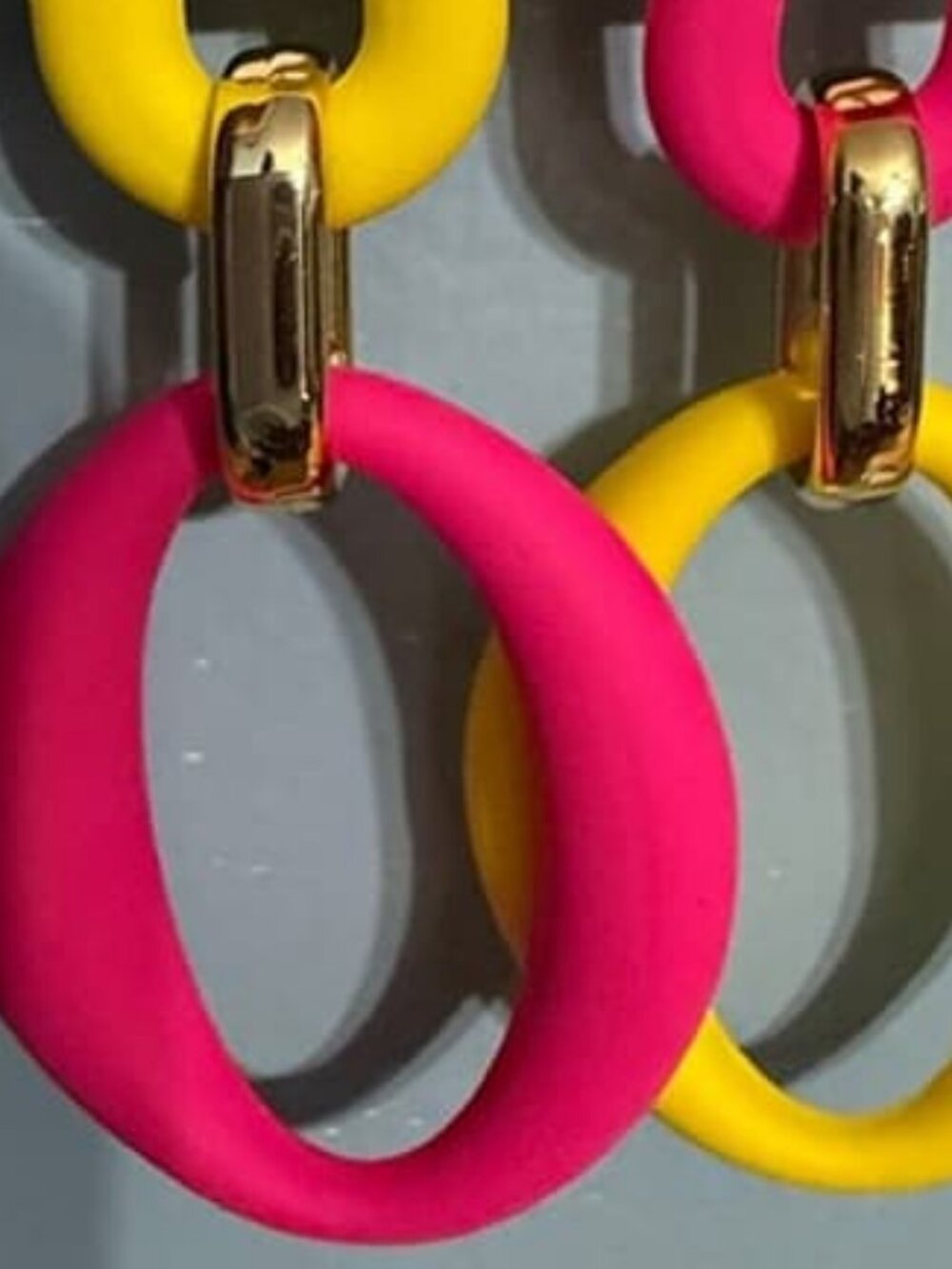 Yellow Resin Drop Earrings